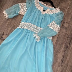 Vintage pastel blue gown